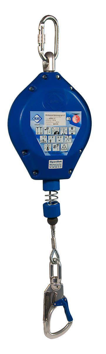 Höhensicherungsgerät mit Wirbel - und Karabinenhaken