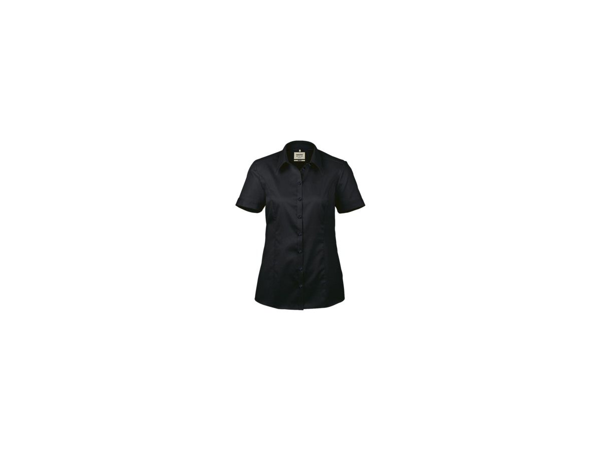 Bluse ½-Arm Business Gr. L, schwarz - 100% Baumwolle, 120 g/m²