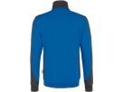 Zip-Sweatsh. Co. Perf. L royalb./anth. - 50% Baumwolle, 50% Polyester