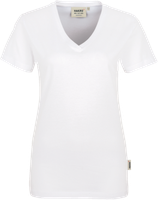 Damen-V-Shirt Classic Gr. 2XL, weiss - 100% Baumwolle, 160 g/m²