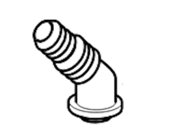 Winkelschlauchtülle GEBERIT grau 19/22mm - Aufputzsiphon für Geräte: weiss-alpin