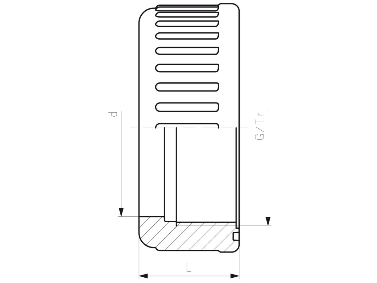 Überwurfmutter PVC-U d20