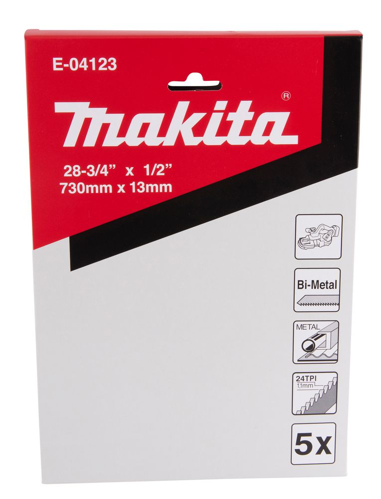 Bandsägeblatt Makita für DPB184 à5Stk. - 730x13x0.5 mm Z24, für Material 0-2 mm