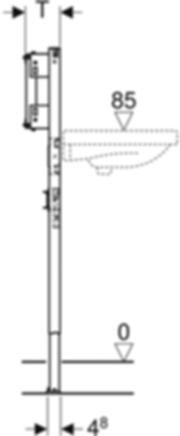 Geberit Duofix-Waschtisch-Element - für Unterputz-Wandarmatur Typ 130