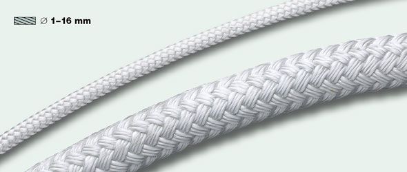Polyesterseil geflochten  6 mm - weiss
