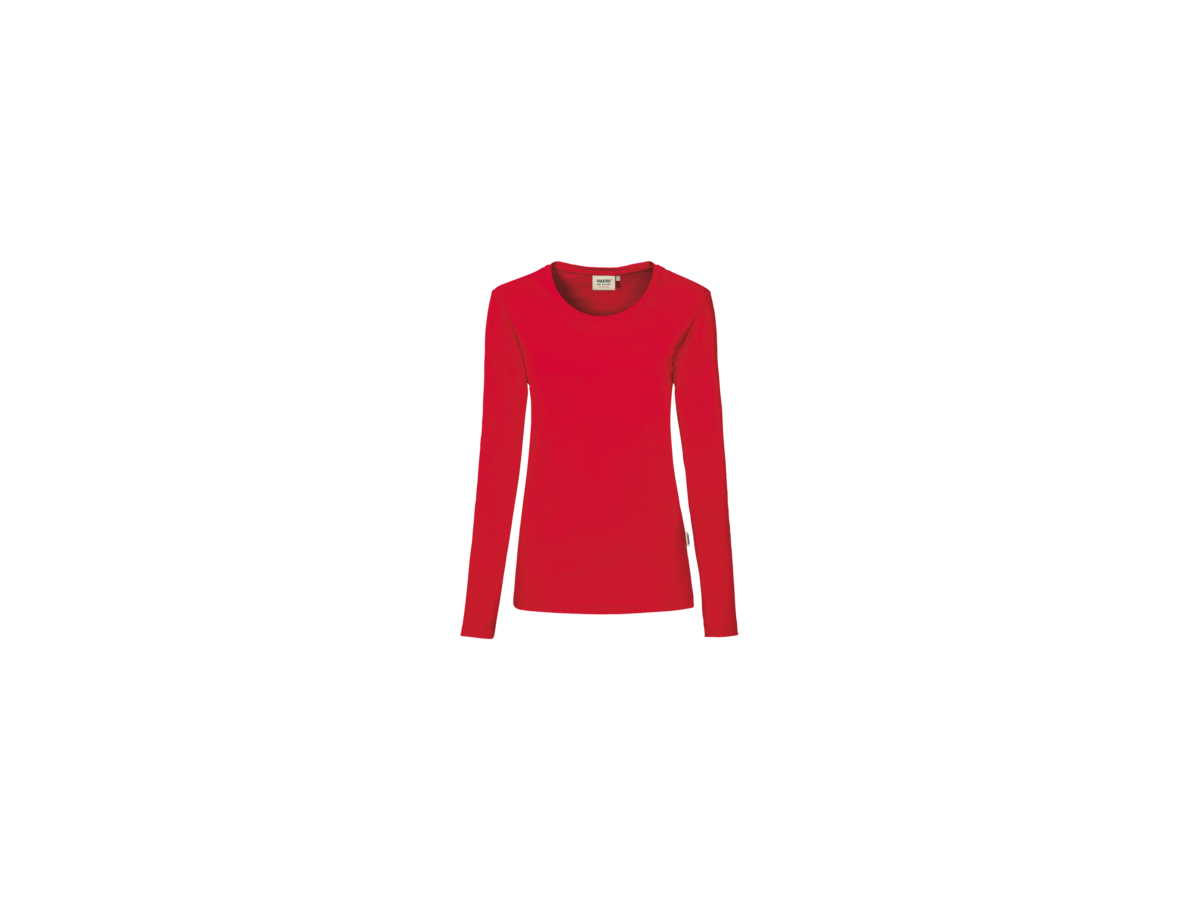 Damen-Longsleeve Performance Gr. XL, rot - 50% Baumwolle, 50% Polyester, 190 g/m²