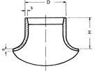 Sattelstutzen kurz, nahtlos RB - aus Stahl P235GH TC1, nach EN 10253-2