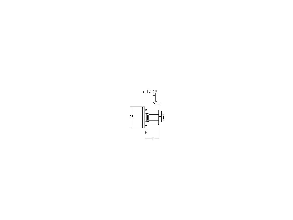 Klemm-Zylinder Typ 6240-3 - inkl. 2 Schlüssel