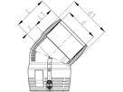 Winkel 45° PE100 S-5 SDR 11 ELGEF+ 75 mm - 5 bar Gas / 16 bar Wasser