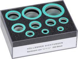 Holländer-Dichtungsortiment Sil C-4324 - 1/8" bis 11/2"  in 10 Pos. à 25 Stk