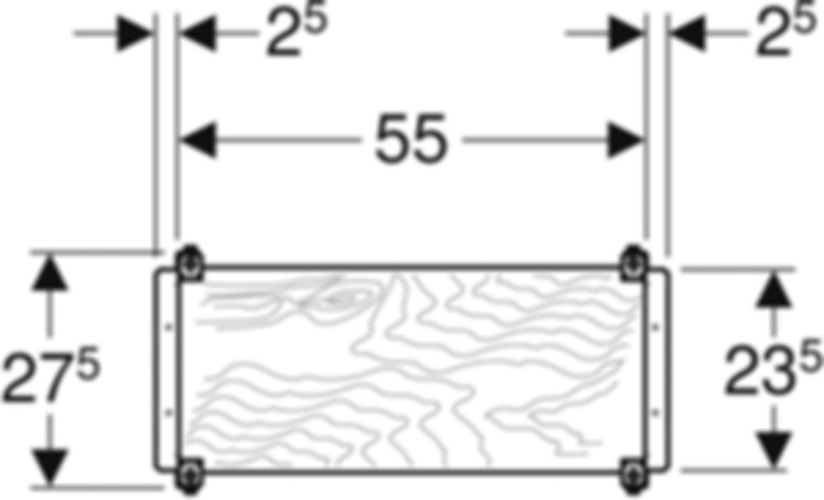 Geberit Duofix-Armaturenplatte - Universal