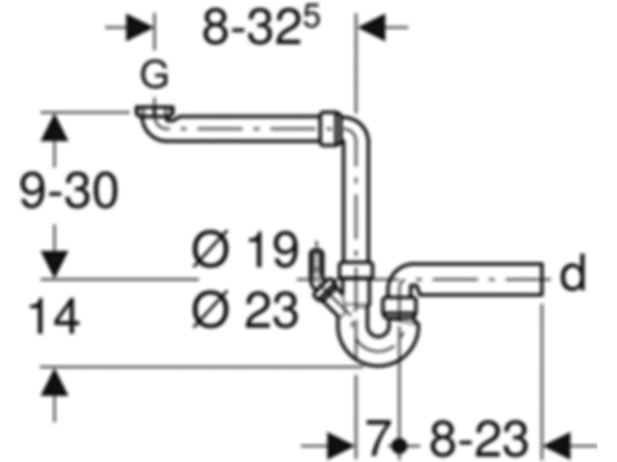 Geberit Sifongarnitur 1-tlg 56 x 1½"