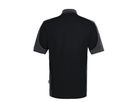 Hakro Poloshirt Contrast Mikralinar Gr.L - schwarz/karbongrau