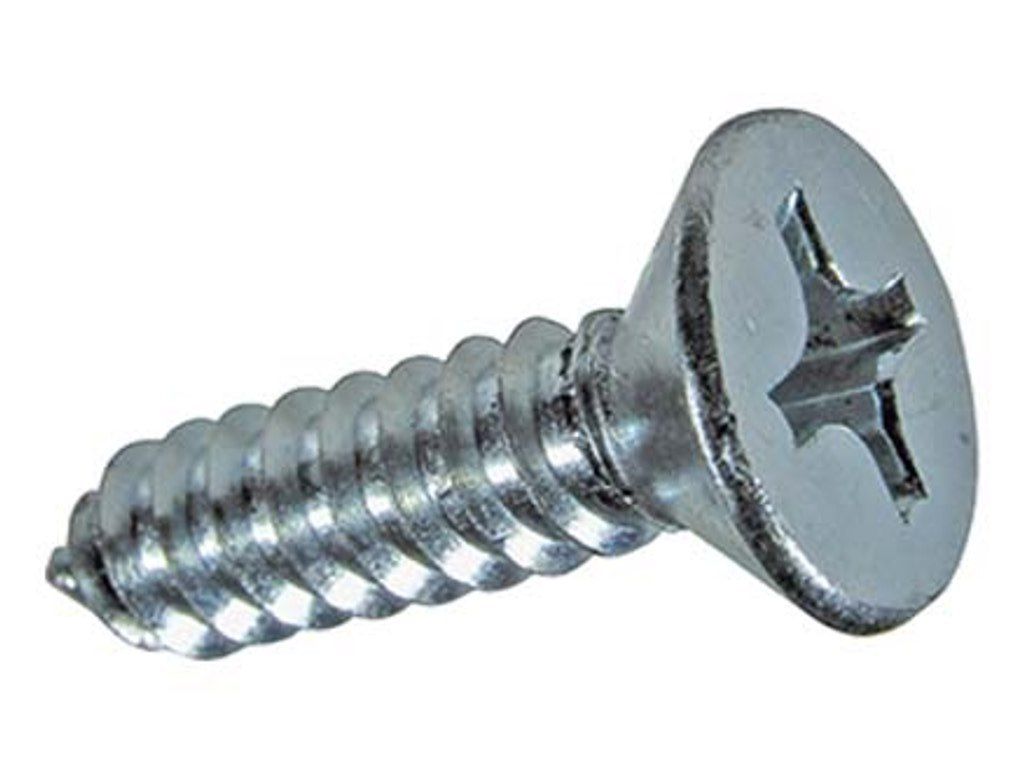 Senk-Blechschrauben m. Kreutzschlitz - Phillips Form H mit Spitze Form C Stahl