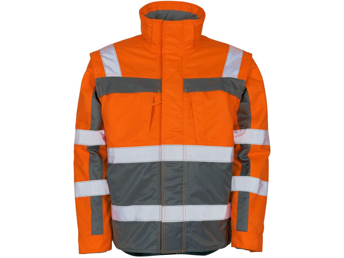 Loreto Pilotjacke orange/anthraz. Gr. M - 100% Polyester Fluoreszie. m. Reflexstr.