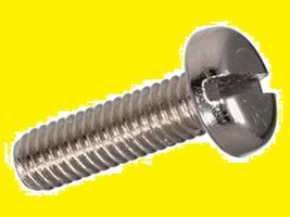 Flachkopfschrauben Pan-Head mit Schlitz - Messing vernickelt DIN 85A