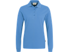 Damen-Longsl.-Polosh. Perf. M malibublau - 50% Baumwolle, 50% Polyester, 220 g/m²