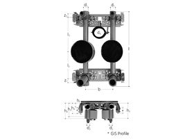 Sanipex Kompakteinheit 3/4" DN 20 - JRG LegioStop für GIS Profil, 2 Zähler