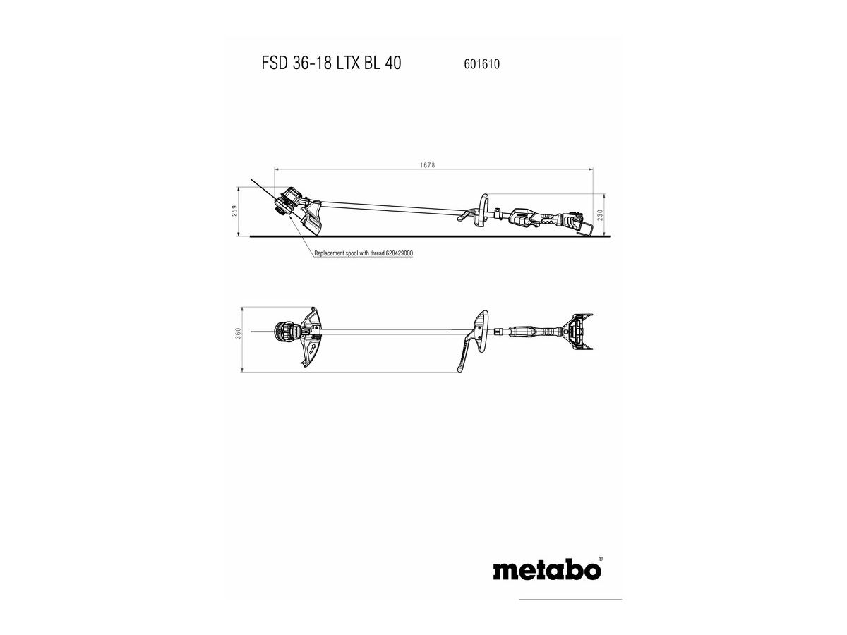 Akku-Freischneider 18V FSD36-18 LTX BL40 - Metabo, im Karton