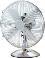 Tischventilator verchromt oszillierend - 40W Ventilator ø 30 cm