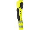 Hose mit Knietaschen, Stretch, Gr. 76C48 - hi-vis gelb/schwarz, 92% PES/8%EL