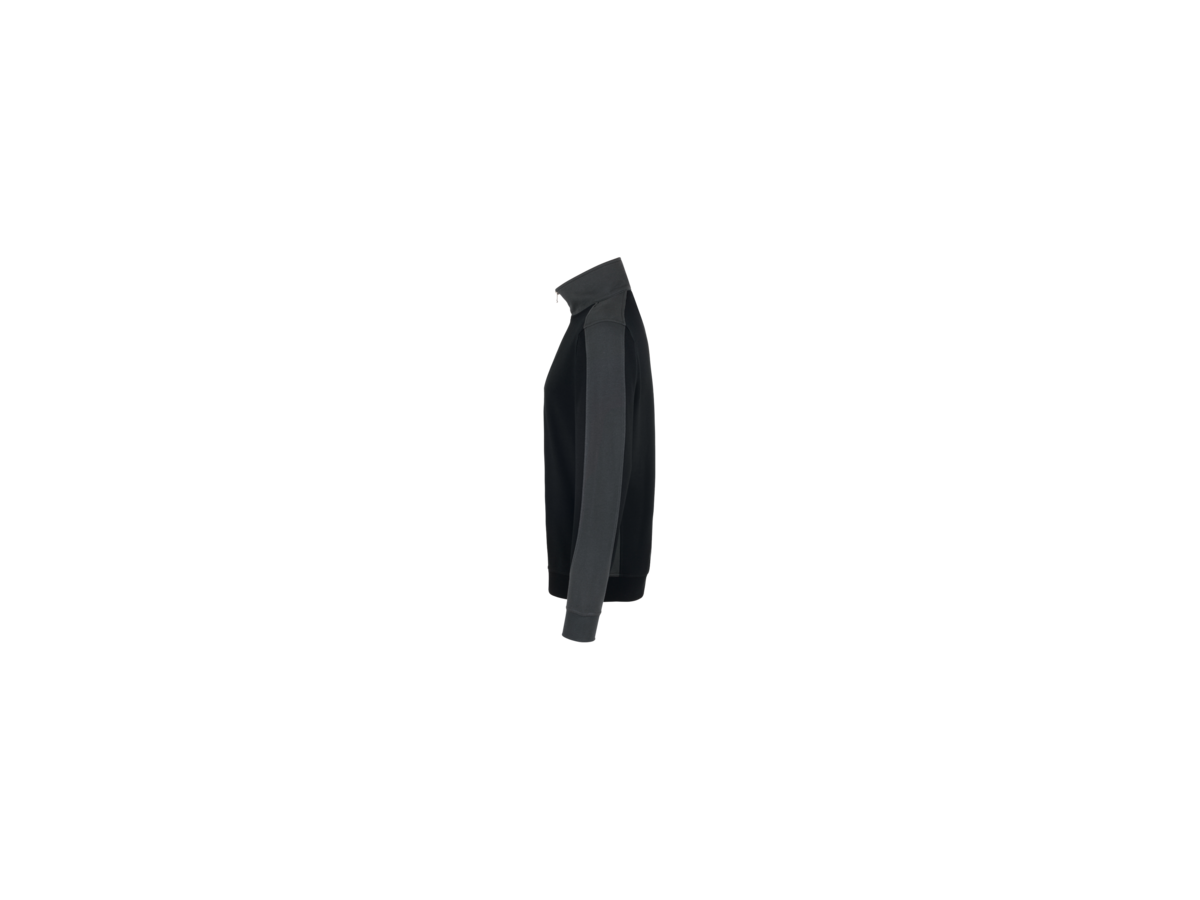 Zip-Sweatsh. Co. Perf. 4XL schwarz/anth. - 50% Baumwolle, 50% Polyester, 300 g/m²