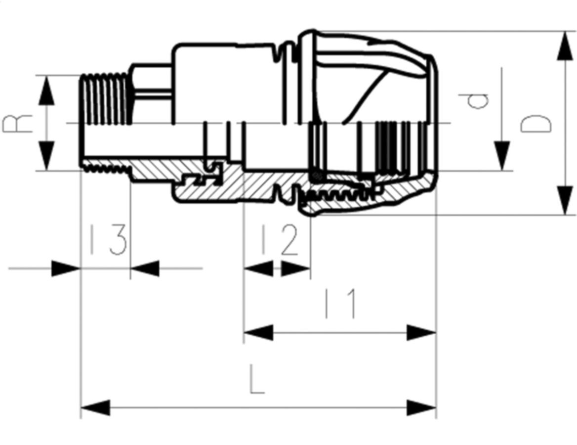 Übergangskupplung Metall iJOINT - (Messing), AG