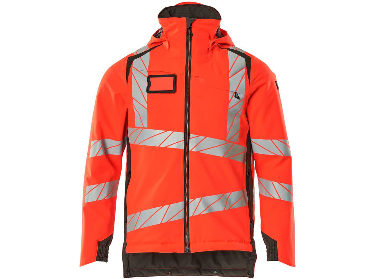 Winterjacke wind- & wasserdicht, Gr. 3XL - hi-vis rot/dunkelanthrazit, 100% PES