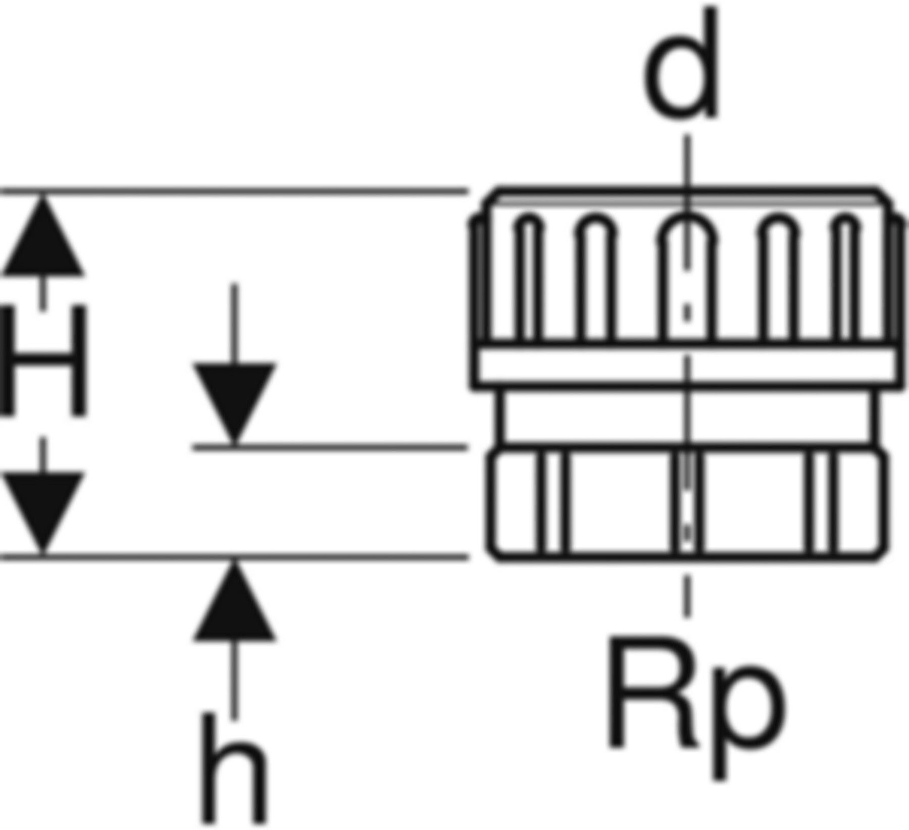 Geberit PE Messingstutzen mit IG