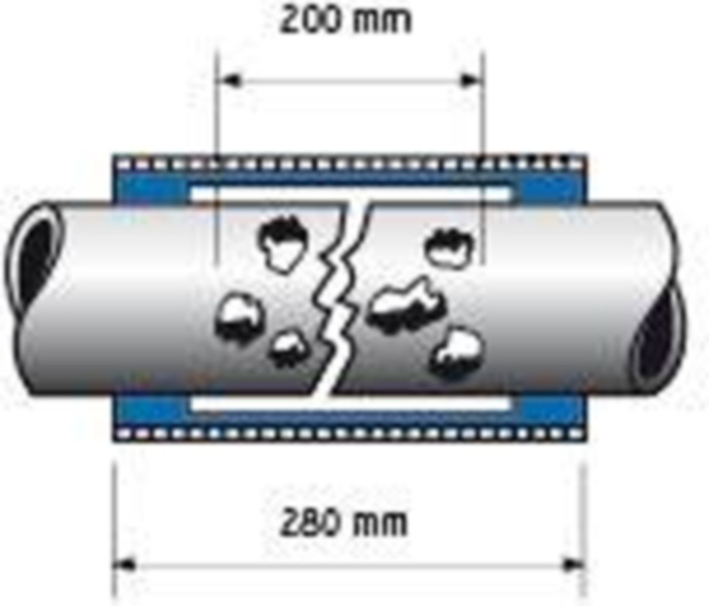 Reparaturkupplungen AQUAFORM RepaFlex 22 - Long