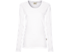 Damen-Longsleeve Perf. Gr. 4XL, weiss - 50% Baumwolle, 50% Polyester, 190 g/m²