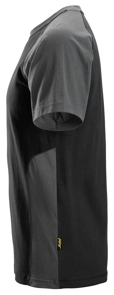 T-Shirt zweifarbig, schwarz/grau - Snickers