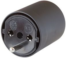 FIX-Adapter DE auf CH schwarz 230V - 3-polig Konturenstecker CEE7