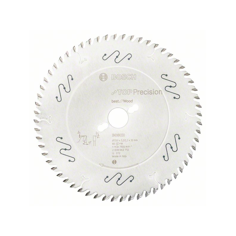 Kreissägeblatt 250x30x3.2/2.2 60WZ - Bosch
