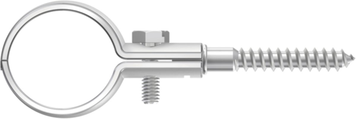 Rohrschelle RWK verzinkt mit Gewinde - ohne Gummi