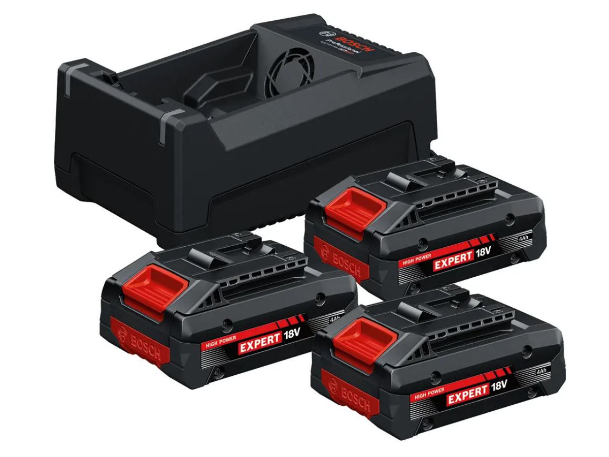 Akkuset 3x 4ah+ Ladegerät 18v/12v - Bosch