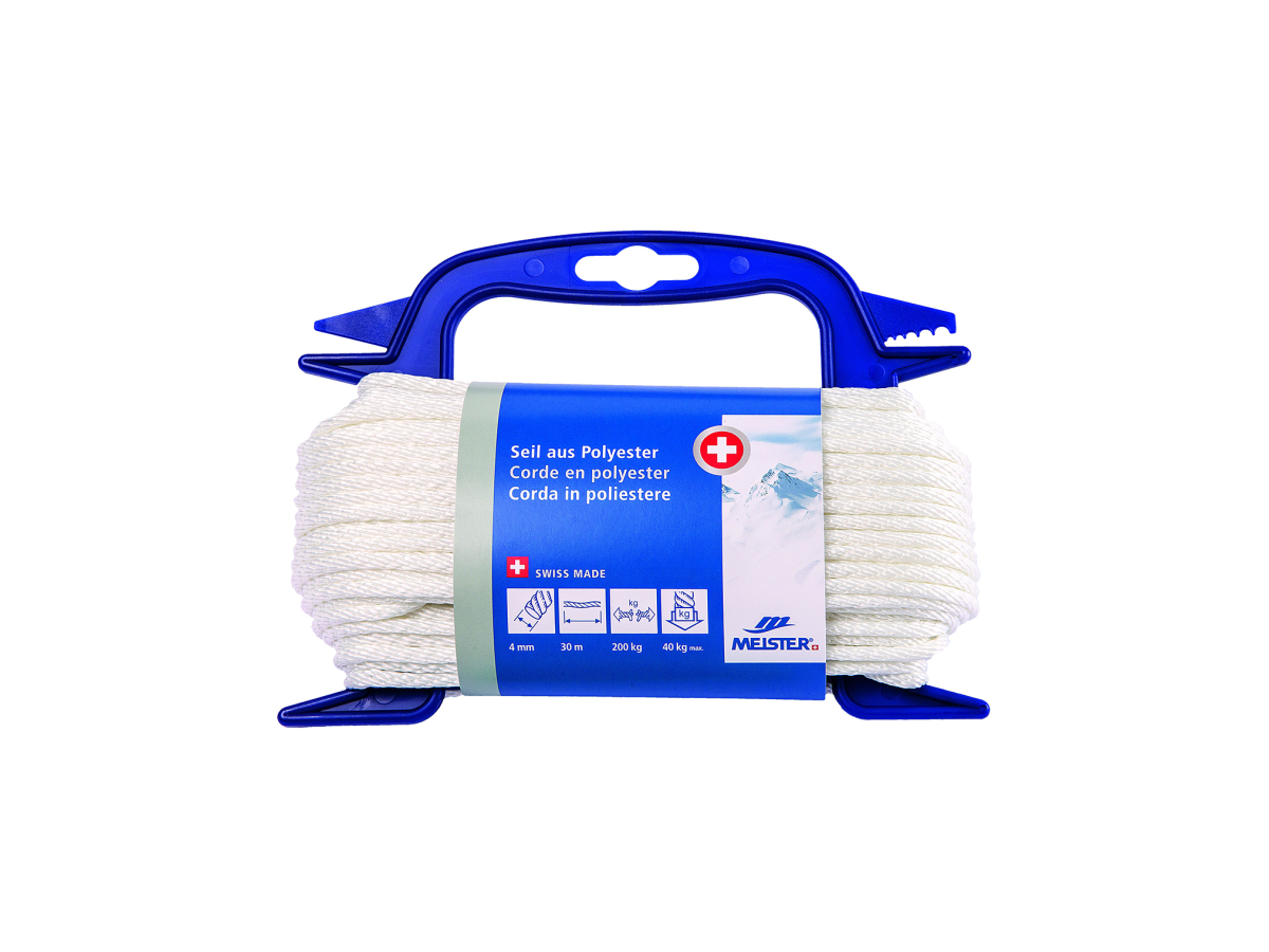 Polyesterseil Schlinggeflecht 6mm weiss - P-Haspel à 20m