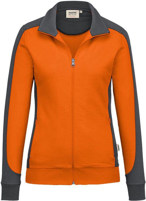 Damen-Sweatjacke Contrast Performance - 50% Baumwolle, 50% Polyester, 300 g/m²