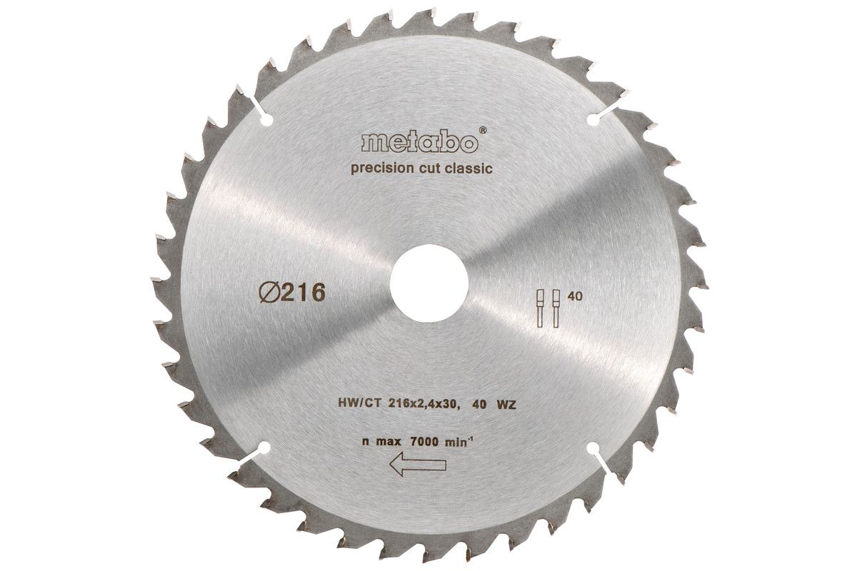 Kreissägeblatt METABO Wood-Classic - für halbstationäre Kreissägen