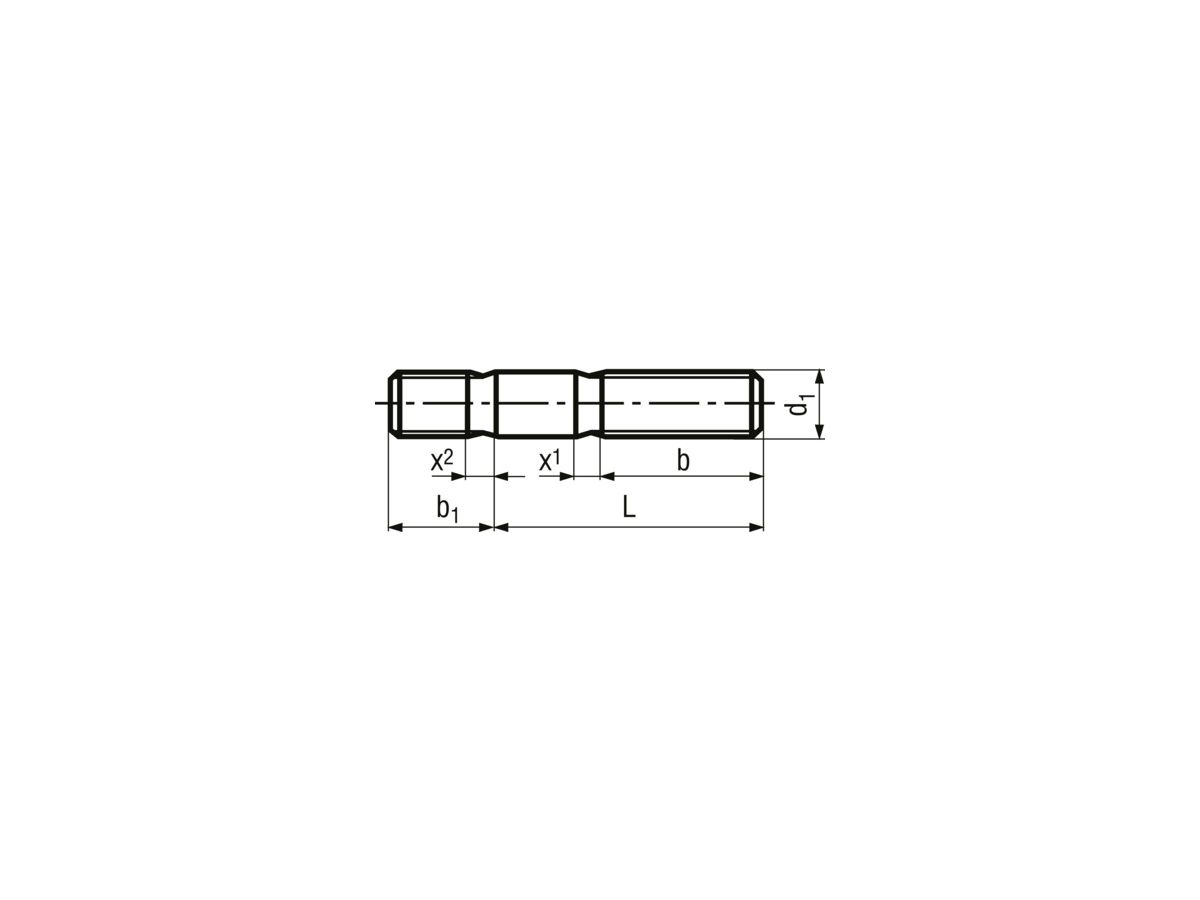 Stiftschr o Festsitz ~1,25d 8.8vzb M8x50 - DIN 939FO    Pak à 100 Stk