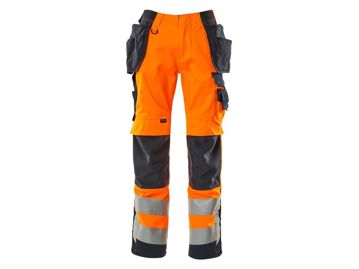 Hose mit Hängetaschen, Gr. 82C48 - hi-vis orange/schwarzblau