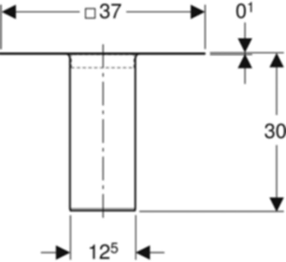 Geberit Flansch zu Bodeneinläufe - begehbar, 13 x 13 cm