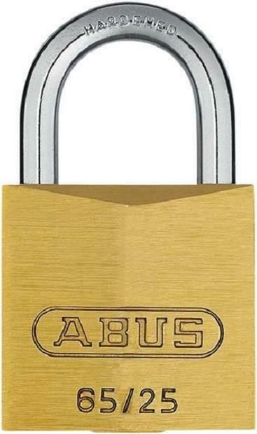 Vorhangschloss ABUS 65 Messing - verschieden schliessend