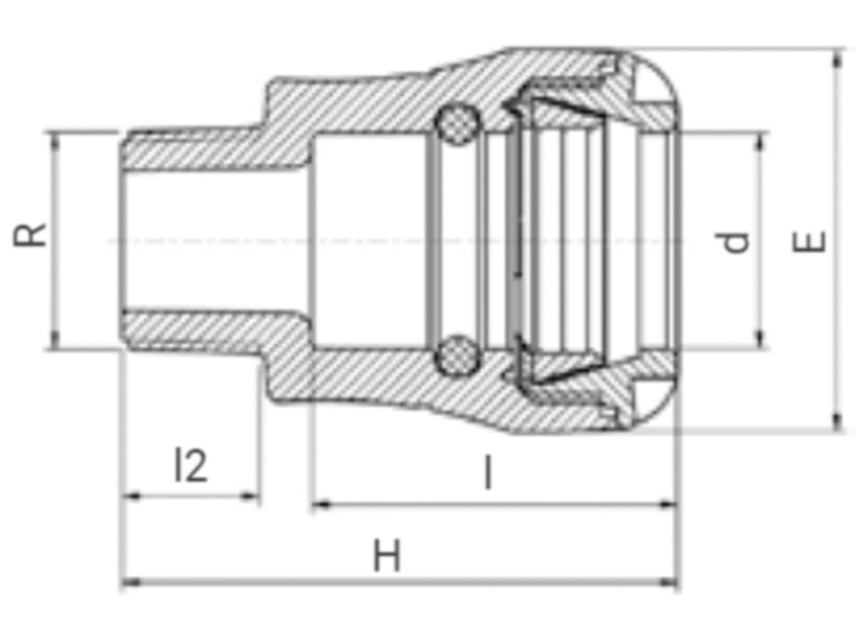 Anschlussverschraubung PLASSON mit AG - Typ 1002