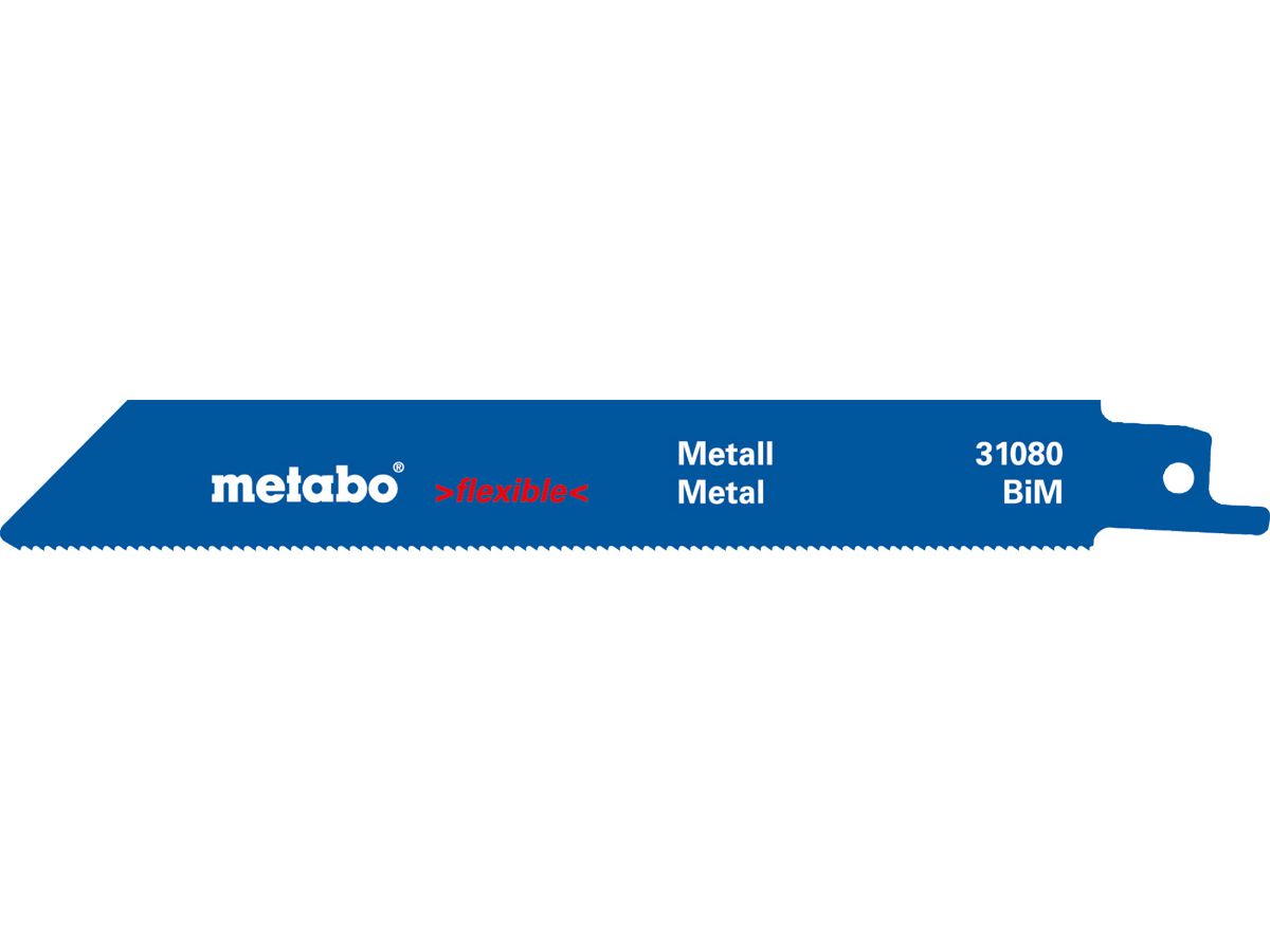 Säbelsägeblatt METABO 150x0.9 mm, 5 Stk. - Flexible Metall, 1.4 mm/18 TPI