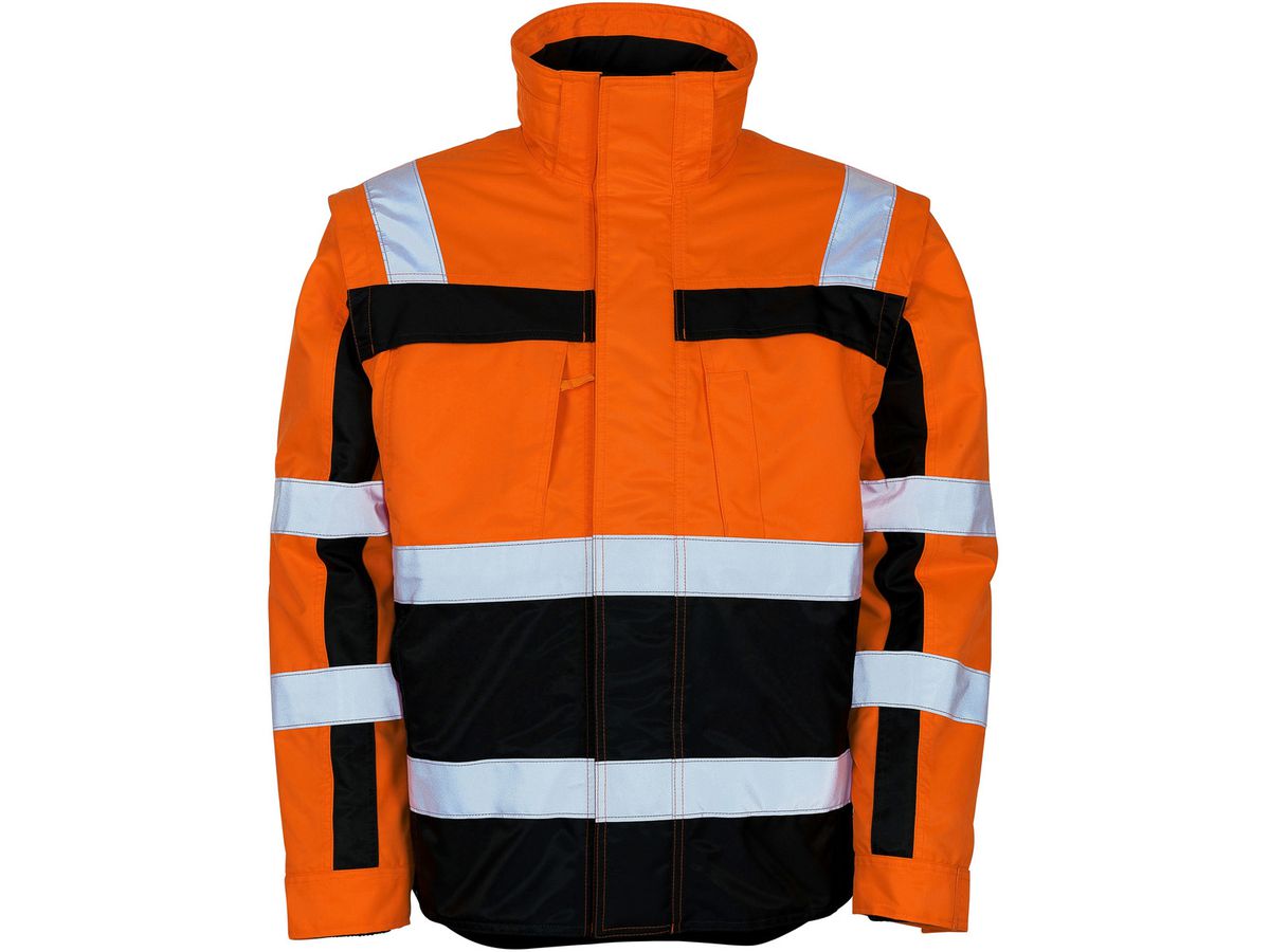 Loreto Pilotjacke orange/marine Gr. XL - 100% Polyester Fluoreszie. m. Reflexstr.