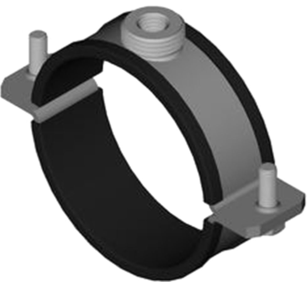 Polyfix-PE Rohrschelle isoliert Inox A4 - mit aG 1/2"/iGM10/2 Schrauben 2.0/11.18