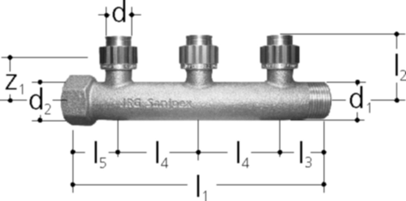 Sanipex UP-Verteiler 3-fach
