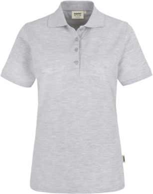 Damen-Poloshirt Classic M ash meliert - 98% Baumwolle, 2% Viscose