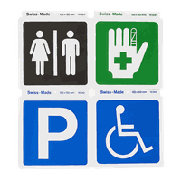 Schild Bild Toiletten - 152x152mm  10625 Kunststoff